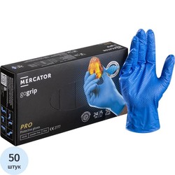 Перчатки хозяйственные нитриловые 25 шт. GoGrip особопрочные неопудренные пара р. XL синие