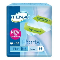 Подгузники-трусы для взрослых Tena пэнтс плюс 10 шт.