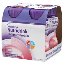 Смесь для энтерального питания жидкая 125 мл 4 шт. Nutridrink компакт протеин охлаждающий фрукты и ягоды