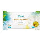 Салфетки влажные гигиенические, iKena (Икена) 15 шт Ромашка с гелем алоэ вера
