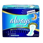 Прокладки женские, Always (Олвейз) 7 шт ультра найт экстра защита део сингл