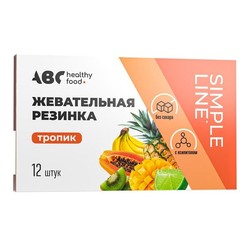Жевательная резинка ABC healthy food 1.42 г тропик без сахара 12 шт.