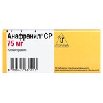 Анафранил СР, таблетки пролонгированного действия покрытые пленочной оболочкой 75 мг 10 шт