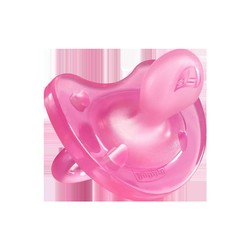 Пустышка силиконовая 1 шт. Chicco Физио софт с 0 мес. розовая
