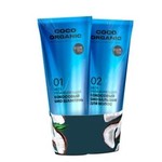 Набор, Organic Shop (Органик Шоп) 250 мл + 250 мл мега увлажняющий кокосовый био шампунь + бальзам
