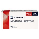 Мемантин-Вертекс, таблетки покрытые пленочной оболочкой 20 мг 90 шт