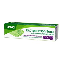 Клотримазол-Тева крем д/наружн. прим. 1% 30 г 1 шт.