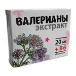 Валерианы экстракт 20 мг+В6, таблетки 50 шт