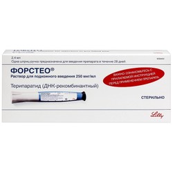 Форстео р-р для п/к введ. 250 мкг/мл 2.4 мл 1 шт.