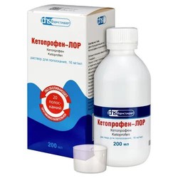 Кетопрофен-ЛОР р-р для полоск. 16 мг/мл 200 мл 1 шт.