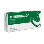 Мебендазол, таблетки 100 мг 6 шт