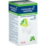 Кальций-Д3 Никомед, таблетки жевательные 500 мг+200 МЕ 60 шт мятные