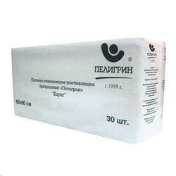 Пеленки медицинские впитывающие одноразовые Пелигрин Супер р. 60смх60см 30 шт.