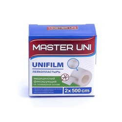 Лейкопластырь Master Uni Юнифилм на полимерной основе р. 2смх500см 1 шт.