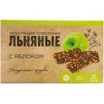 Льняные хрустящие пластинки, Планета Здоровья 3.5 г 30 шт с яблоком