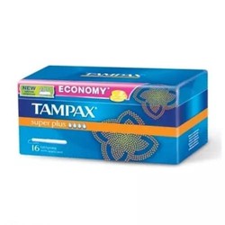 Тампоны Tampax СЕФ супер плюс с картонным аппликатором 16 шт.