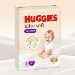 Подгузники-трусики 38 шт. Huggies элит софт 9-14 кг р. 4