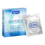 Презервативы, Durex (Дюрекс) 3 шт Инвизибл экстра лардж ультратонкие