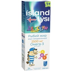 Рыбий жир детский Lysi с Омега 3 ЭПК и ДГК с 1 года 2500 мг 240 мл натуральный вкус