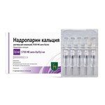 Надропарин кальция, раствор для инъекций 9500 анти-Ха МЕ/мл 0.6 мл 5 шт шприцы