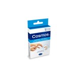 Лейкопластырь, Cosmos (Космос) 20 шт арт. 535123 водостойкий 2 вида (12 шт размера 19х72 мм + 8 шт 25х72 мм) телесный