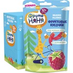 Фруктовые кусочки, Фрутоняня 15 г яблоко малина 12+ мес