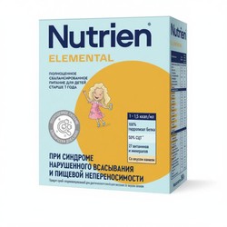 Смесь для энтерального питания сухая пор. Nutrien Элементаль со вкусом ванили 350 г пачка