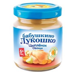 Пюре Бабушкино лукошко рагу овощное с цыпленком с 6 мес 100 г