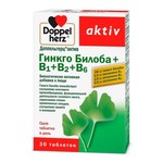 Доппельгерц актив гинкго билоба+В1+В2+В6, таблетки 415 мг 30 шт