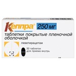 Кеппра, таблетки покрытые пленочной оболочкой 250 мг 30 шт