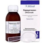 Парацетамол-ЭКОлаб, суспензия для приема внутрь (для детей) 120 мг/5 мл 100 мл 1 шт