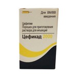 Цефикад, порошок для приготовления раствора для инъекций 2000 мг 1 шт флаконы
