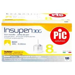 Игла стерильная одноразовая для шприц-ручек Insupen р. 30G 5/16 (0.3ммх8мм) 100 шт.