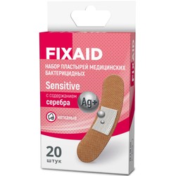 Лейкопластырь бактерицидный Fixaid Сенситив с содержанием серебра р. 19ммx72мм 20 шт.