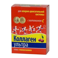 Коллаген ультра плюс глюкозамин 7 шт. 8 г вишня