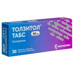 Толзитол Табс, таблетки покрытые пленочной оболочкой 50 мг 30 шт
