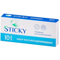 Пластырь бактерицидный Стики невидимый р. 2.5 смx5.6 см 10 шт.