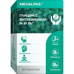 Глицин с витаминами В1 и В6 Mevalpas БАД 90 шт. таб.