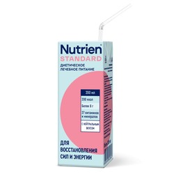 Смесь для энтерального питания жидкая Nutrien Стандарт готовый к употреблению стерилизованный 200 мл нейтральный вкус тетрапак