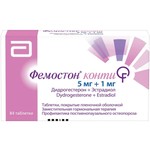 Фемостон конти, таблетки покрытые пленочной оболочкой 5 мг+1 мг 84 шт