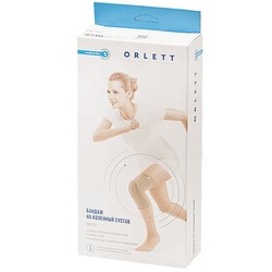 Бандаж на колено Orlett эластичный с фиксирующей подушкой и металлическими спиральными ребрами р. S