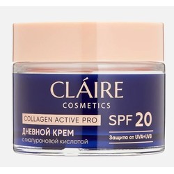 Крем для лица Claire Cosmetic Коллаген Актив про дневной с гиалуроновой кислотой SPF 20 50 мл
