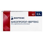 Бисопролол-Вертекс, таблетки покрытые пленочной оболочкой 2.5 мг 120 шт