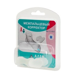 Корректор межпальцевый Alef разделитель силиконовый пара р. S
