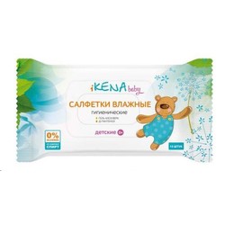 Салфетки влажные детские iKena алоэ вера Д-пантенол гигиенические 15 шт.