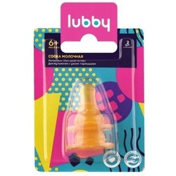 Соска латексная для бутылочки 2 шт. Lubby быстрый поток с 6 мес+ р. L блистер