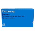 Ретровир, концентрат для раствора для инфузий 10 мг/мл 20 мл 5 шт флаконы