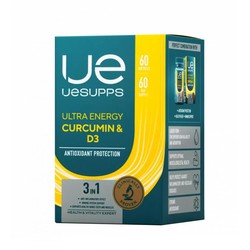 Uesupps ультра энерджи куркумин и витамин D3 60 шт. капс. мягк.